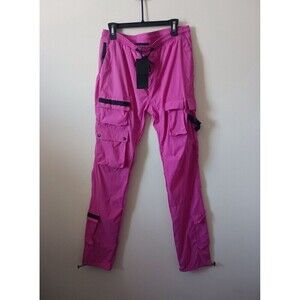 Decibel Cargo Pants Womens Pink Buckle Strap Y2K Techwear Utility‎ Size 2XL